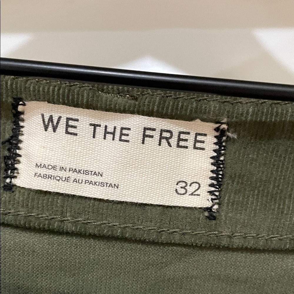 We The Free Libra Green Wide-Leg Cord Jeans NWT 32 - Picture 6 of 11